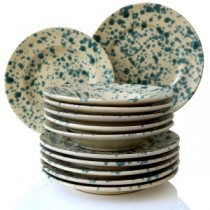 Set da Tavola in Terracotta, Screziato Ramina 12 pz