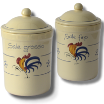  Set Barattoli Sale Fino e Grosso Gallo