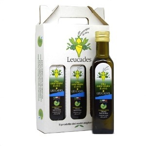 Confezione Olio Evo Delicato Leucades 3 bottiglie 250ml
